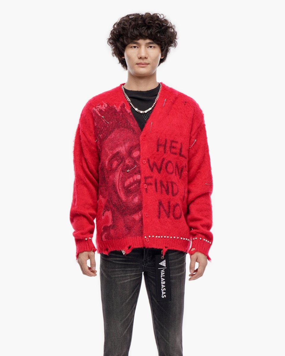 Can't Hide Red Mohair Cardigan - Valabasas