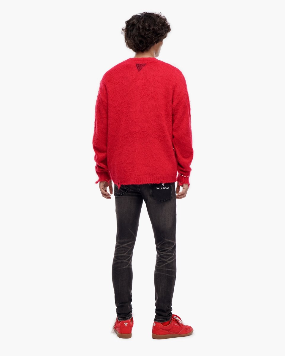 Can't Hide Red Mohair Cardigan - Valabasas