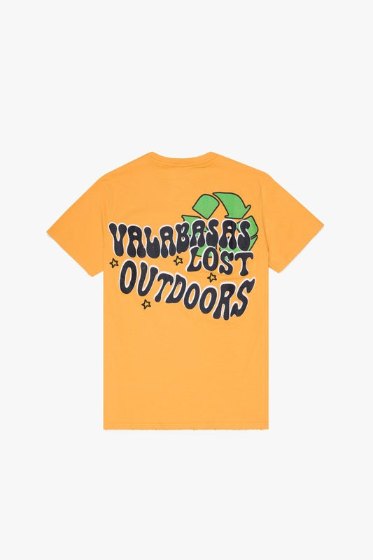 "CARE OUTDOORS" TEE VINTAGE CITRUS - Valabasas