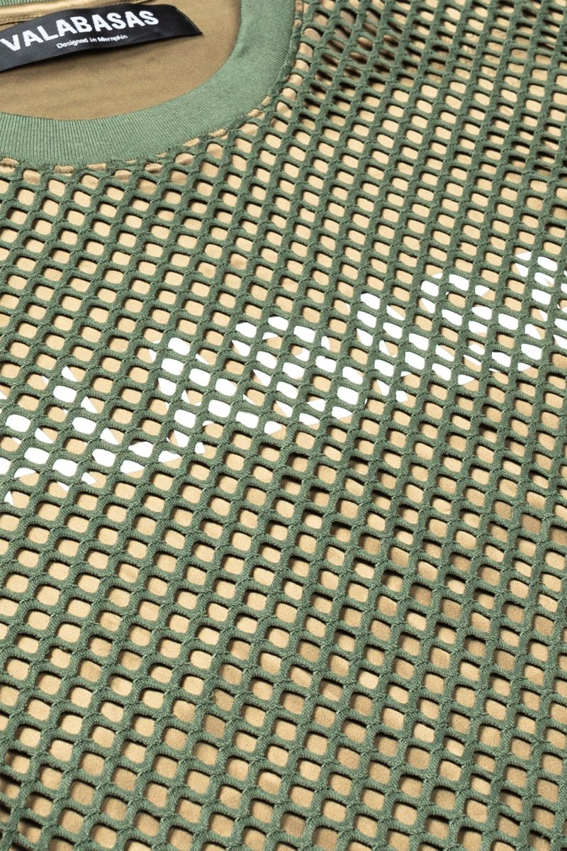 "CAVIERA" SUEDE GREEN LONG SLEEVE TEE