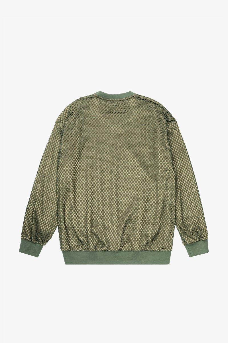 "CAVIERA" SUEDE GREEN LONG SLEEVE TEE