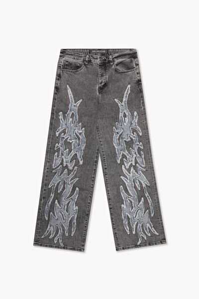 "CELESTIAL" GREY / LT BLUE BAGGY DENIM GREY/LTBLUE - Valabasas