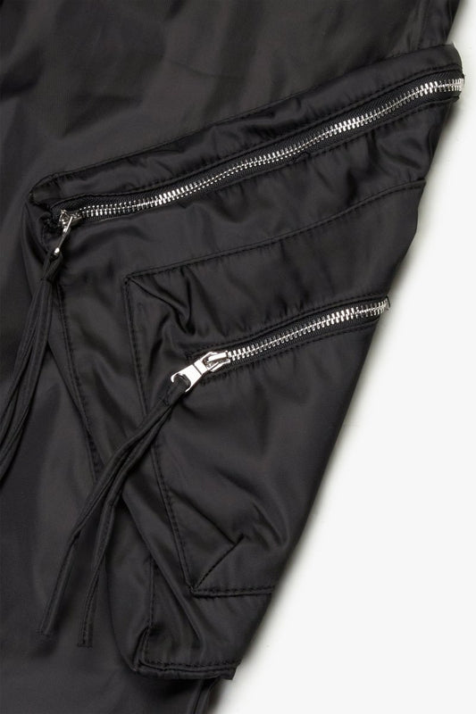 "CHAMP" BAGGY PANTS JET BLACK - Valabasas