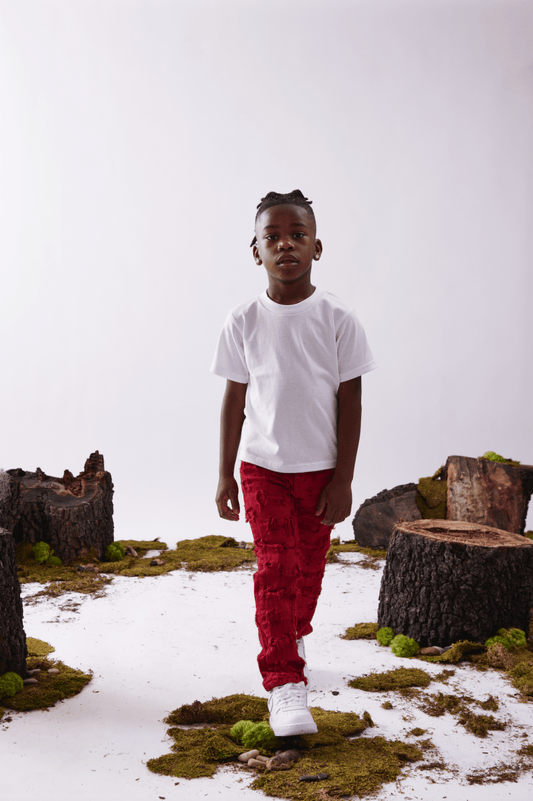 “CHAPTER" KIDS STACKED FLARE RED - Valabasas