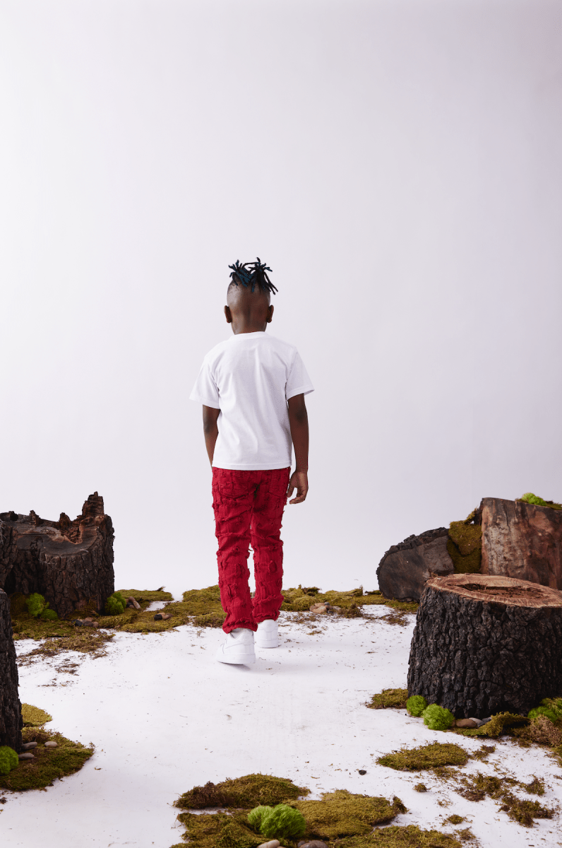 “CHAPTER" KIDS STACKED FLARE RED - Valabasas