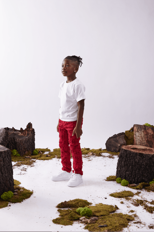 “CHAPTER" KIDS STACKED FLARE RED - Valabasas