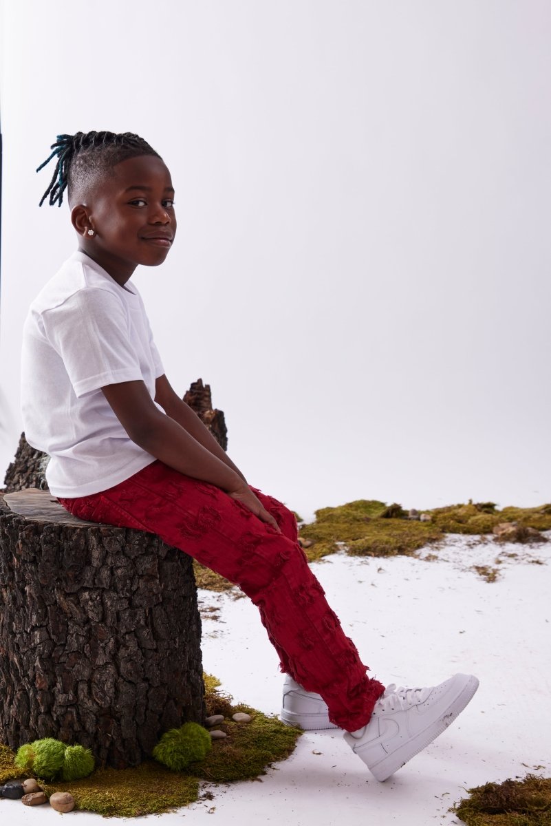 “CHAPTER" KIDS STACKED FLARE RED - Valabasas