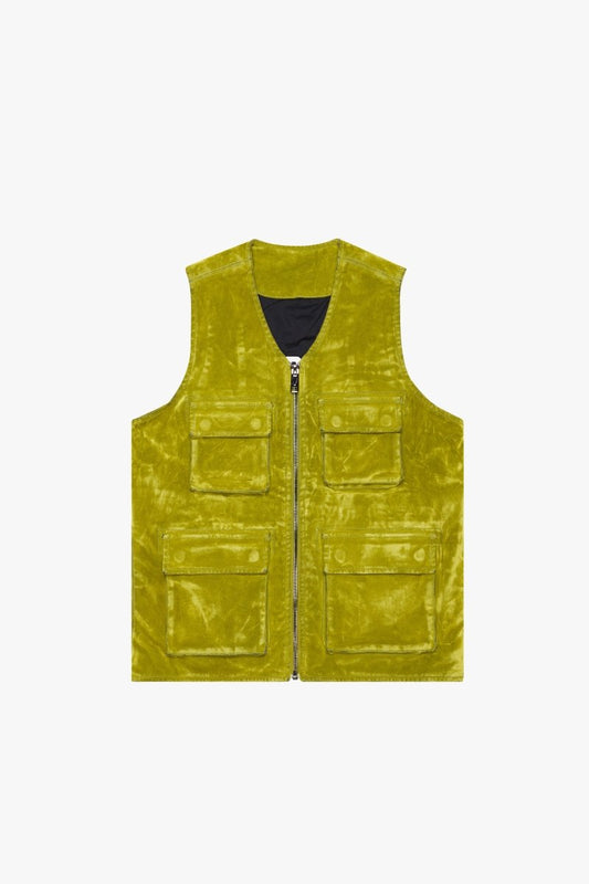"CHARTREUSE" SUEDE VEST GREEN - Valabasas