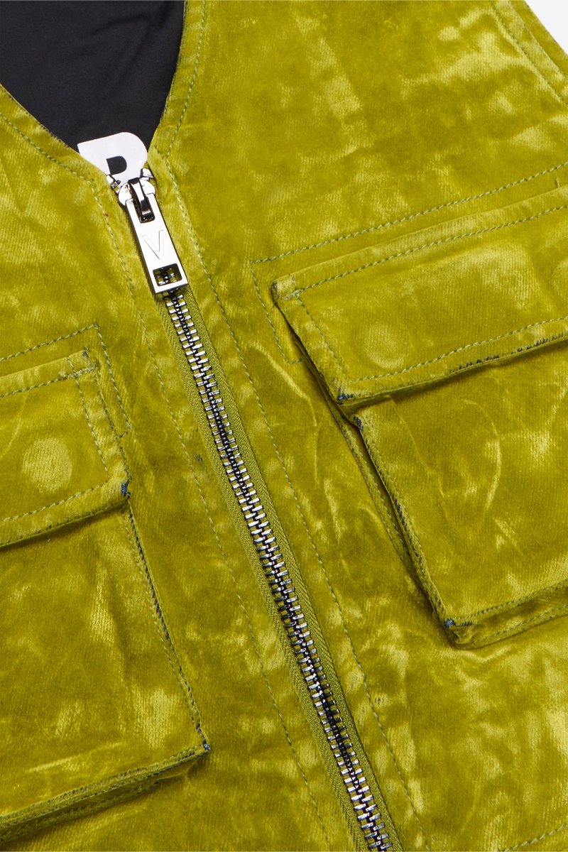"CHARTREUSE" SUEDE VEST GREEN - Valabasas