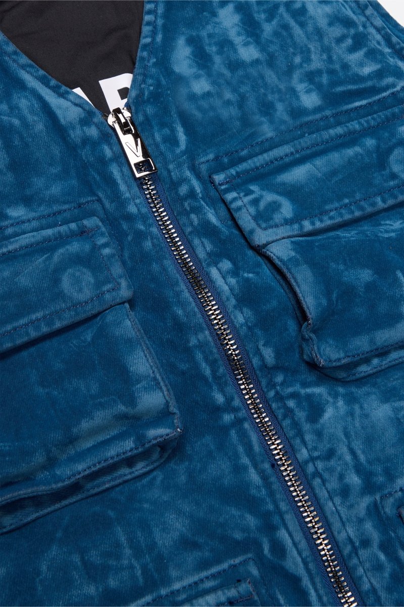 "CHARTREUSE" SUEDE VEST INDIGO - Valabasas