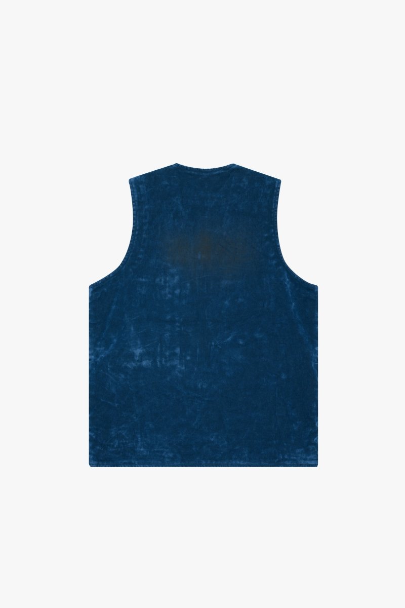 "CHARTREUSE" SUEDE VEST INDIGO - Valabasas