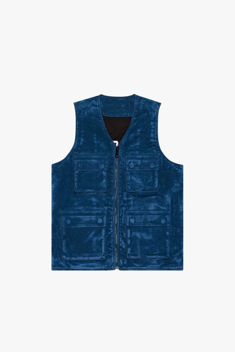 "CHARTREUSE" SUEDE VEST INDIGO - Valabasas
