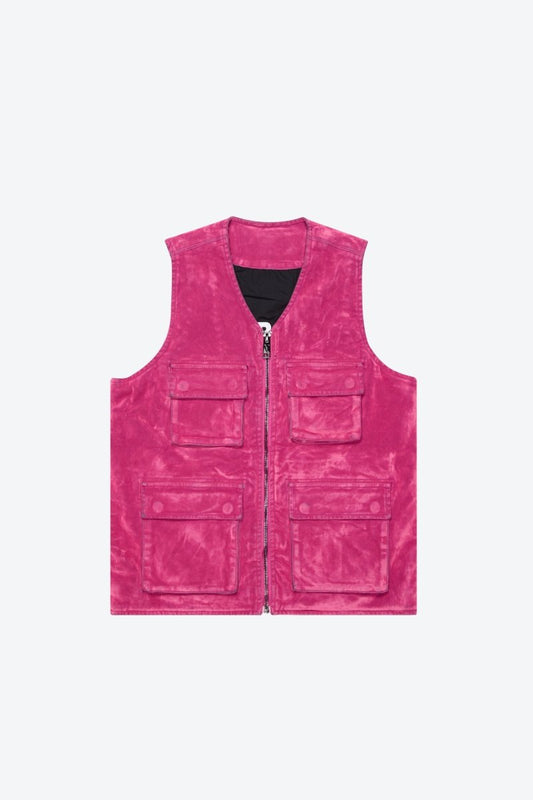 "CHARTREUSE" SUEDE VEST PINK - Valabasas