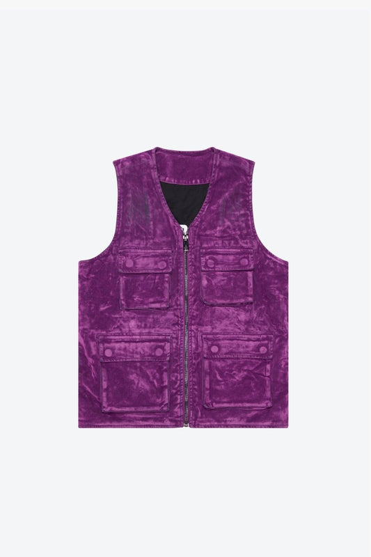 "CHARTREUSE" SUEDE VEST PURPLE - Valabasas