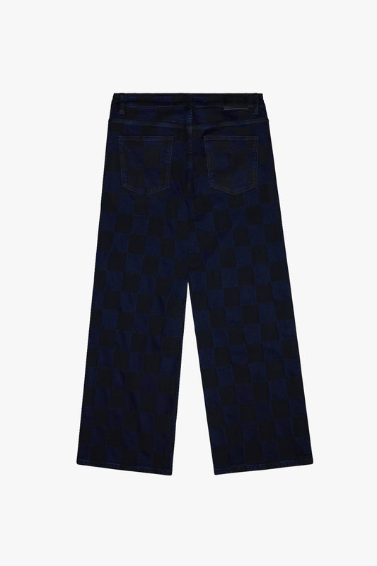 "CHESS" BAGGY DENIM JEAN BLACK - Valabasas