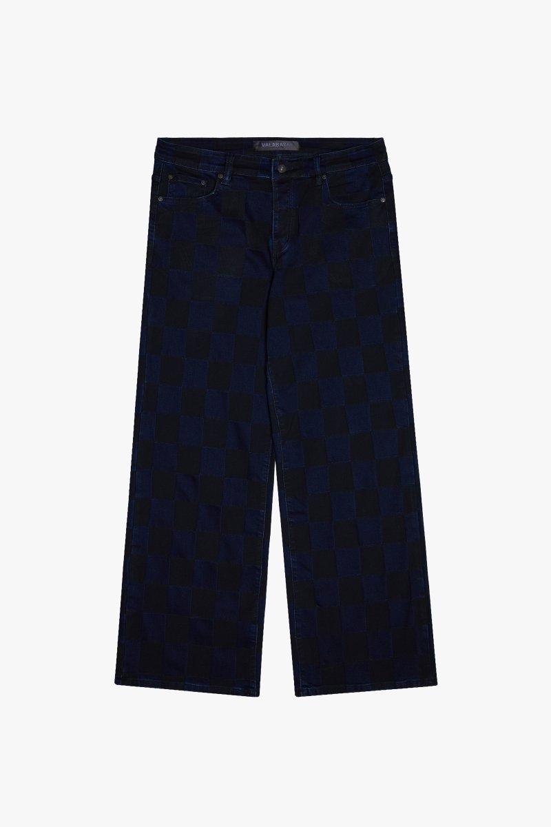 "CHESS" BAGGY DENIM JEAN BLACK - Valabasas