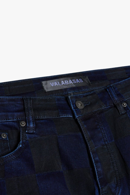 "CHESS" BAGGY DENIM JEAN BLACK - Valabasas