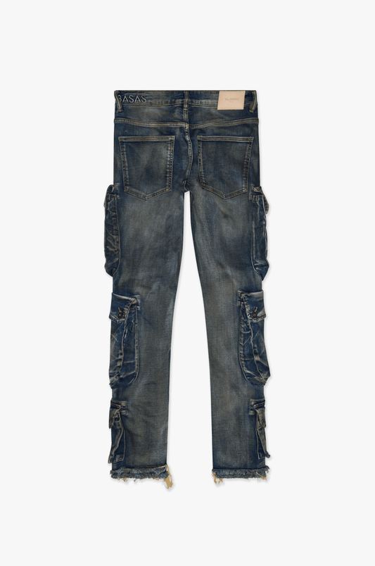 CliffJump Skinny Cargo Dirty Lt Blue Wash - Valabasas