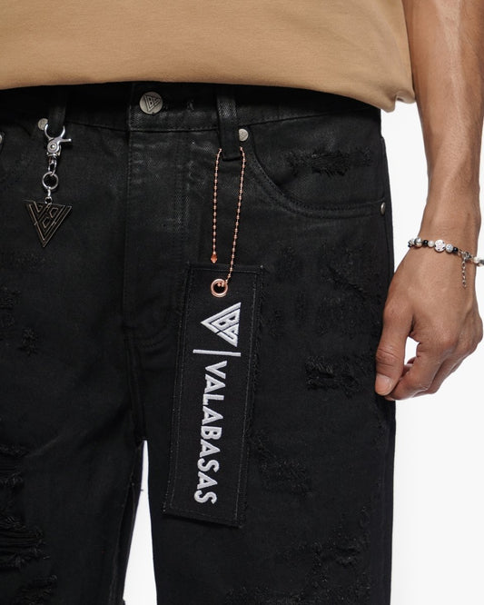 Clipped Jorts Black Waxed - Valabasas