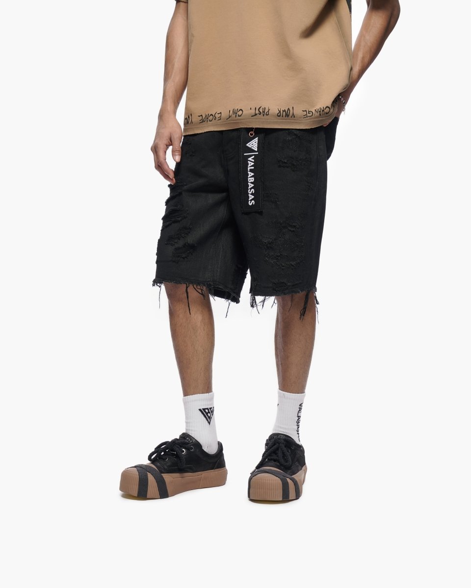 Clipped Shorts Black Waxed – Valabasas
