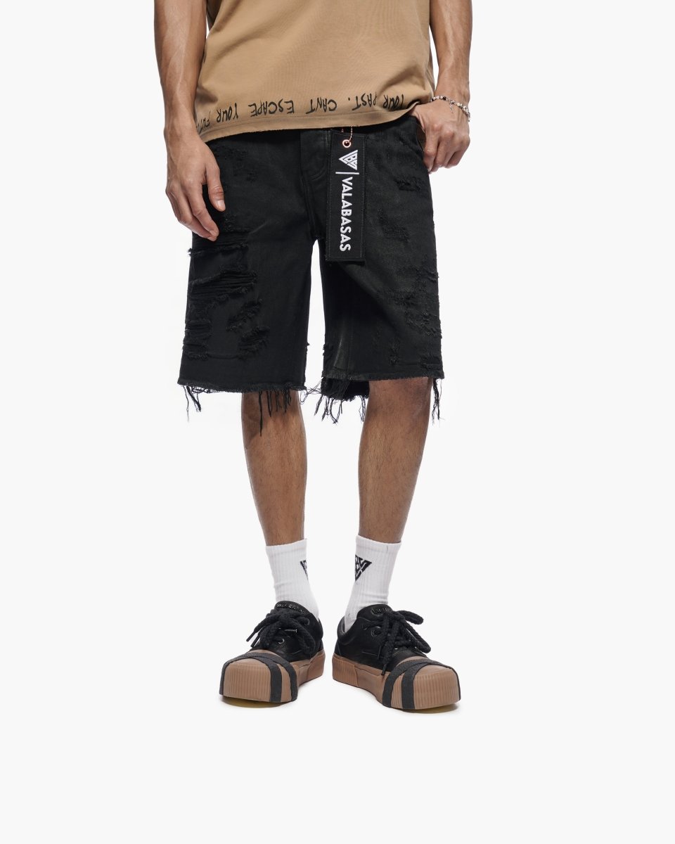 Clipped Shorts Black Waxed – Valabasas