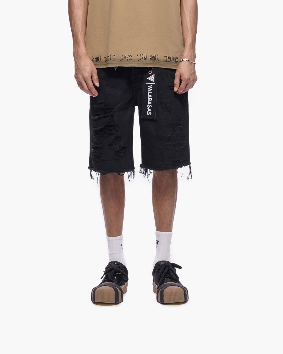 Clipped Shorts Black Waxed – Valabasas