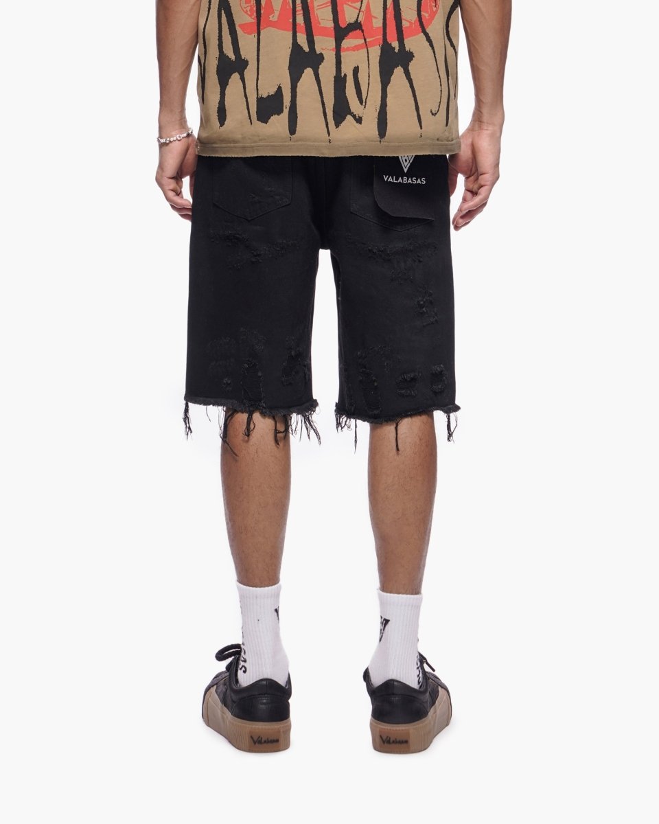 Clipped Shorts Black Waxed – Valabasas