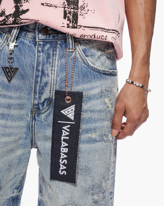 Clipped Jorts Blue Washed - Valabasas