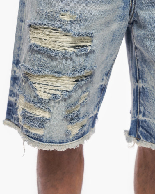 Clipped Jorts Blue Washed - Valabasas