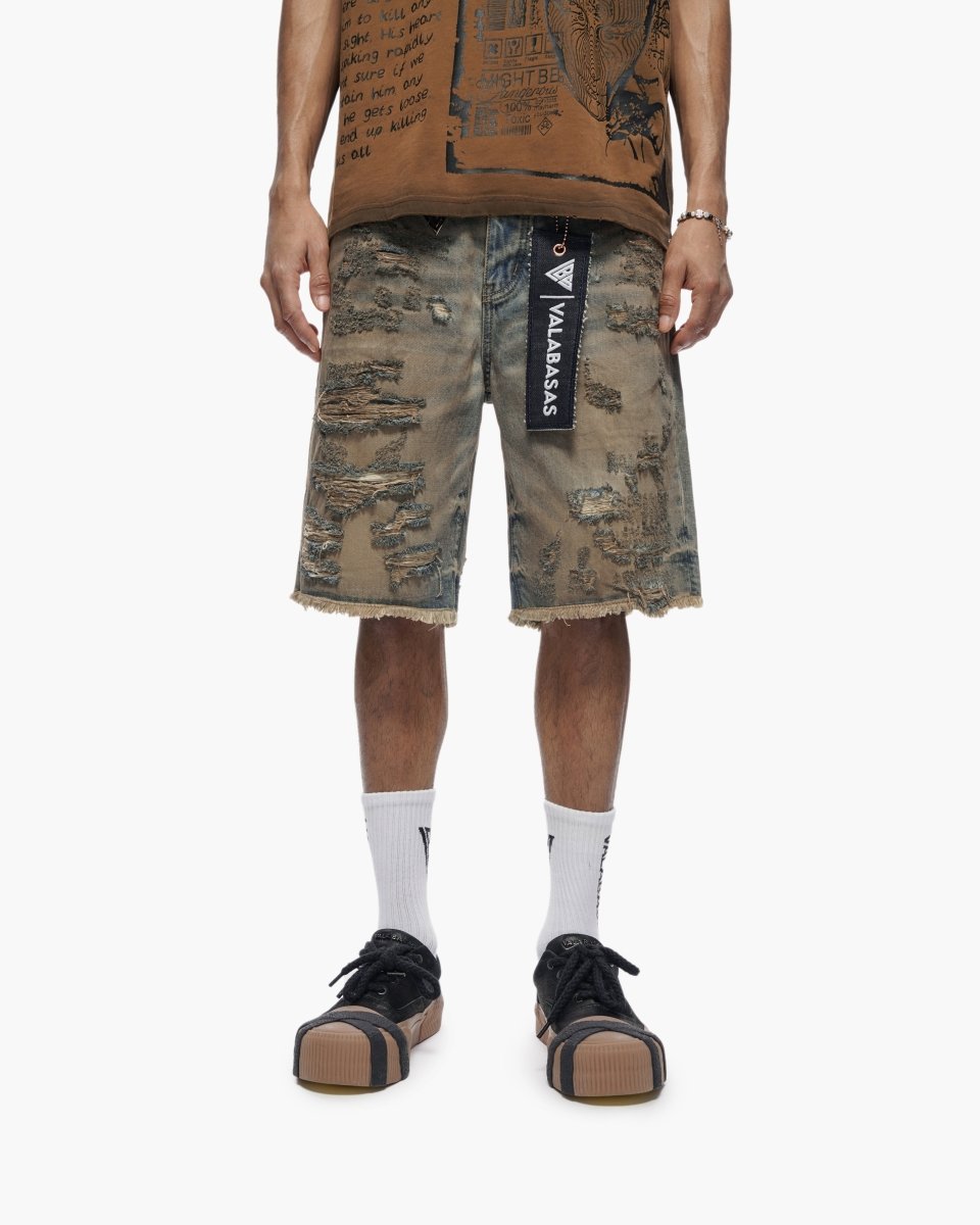 Clipped Jorts Dirty Vintage Blue - Valabasas