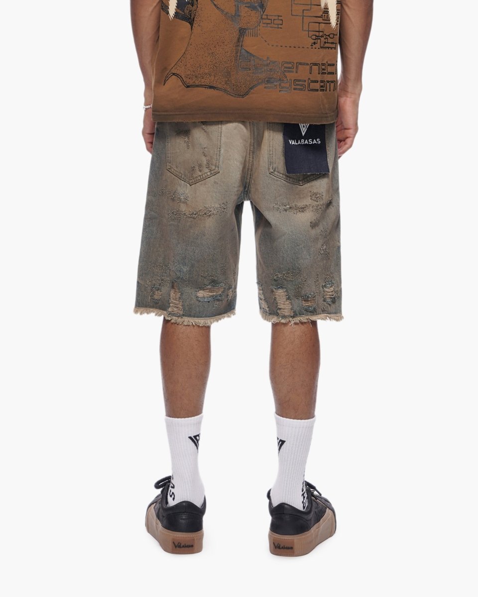 Clipped Jorts Dirty Vintage Blue - Valabasas