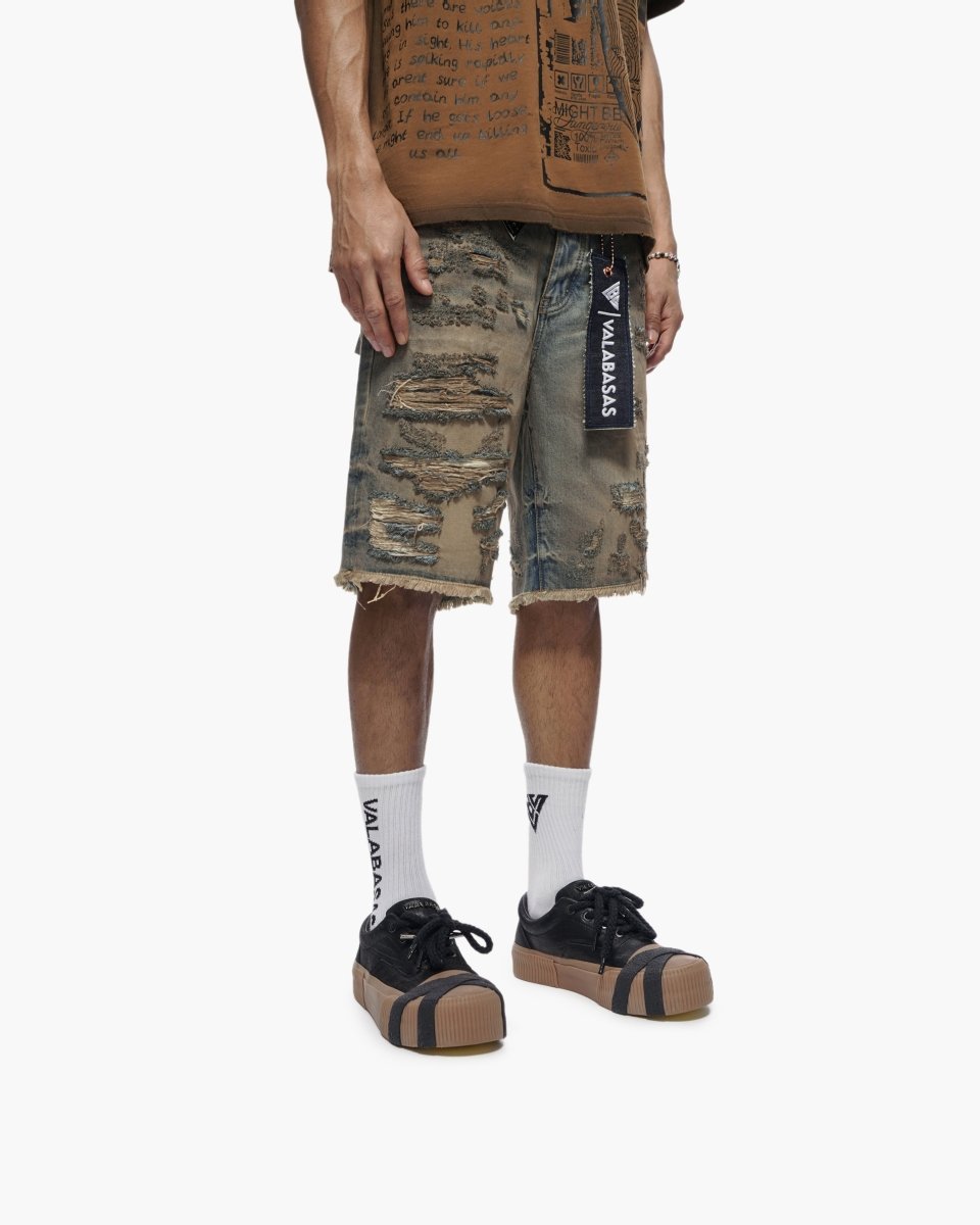Clipped Jorts Dirty Vintage Blue - Valabasas