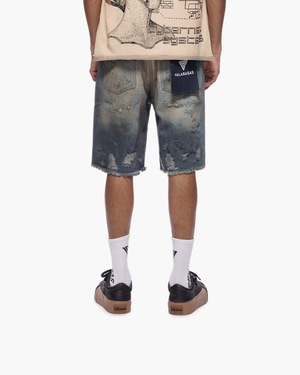 Clipped Shorts Dirty Washed – Valabasas