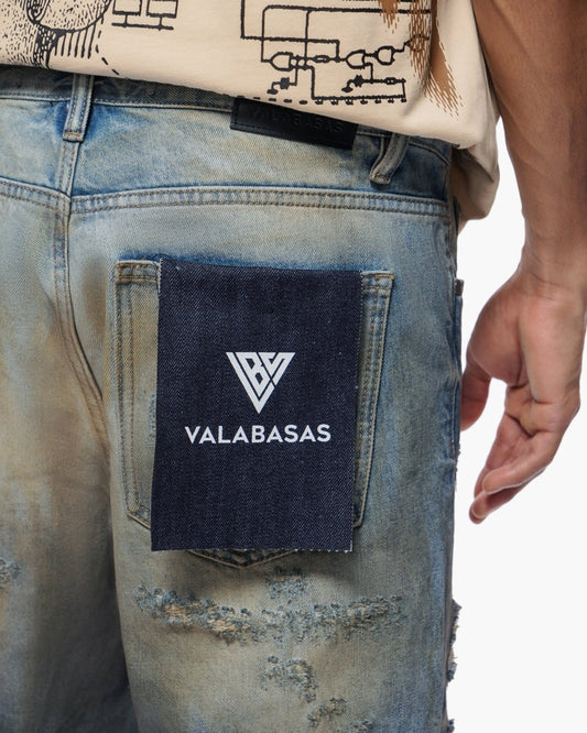 Clipped Jorts Dirty Washed - Valabasas
