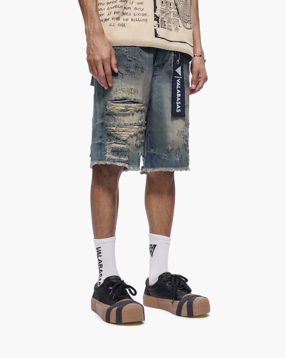 Clipped Shorts Dirty Washed – Valabasas