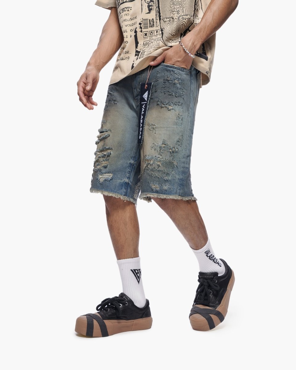Clipped Shorts Dirty Washed – Valabasas