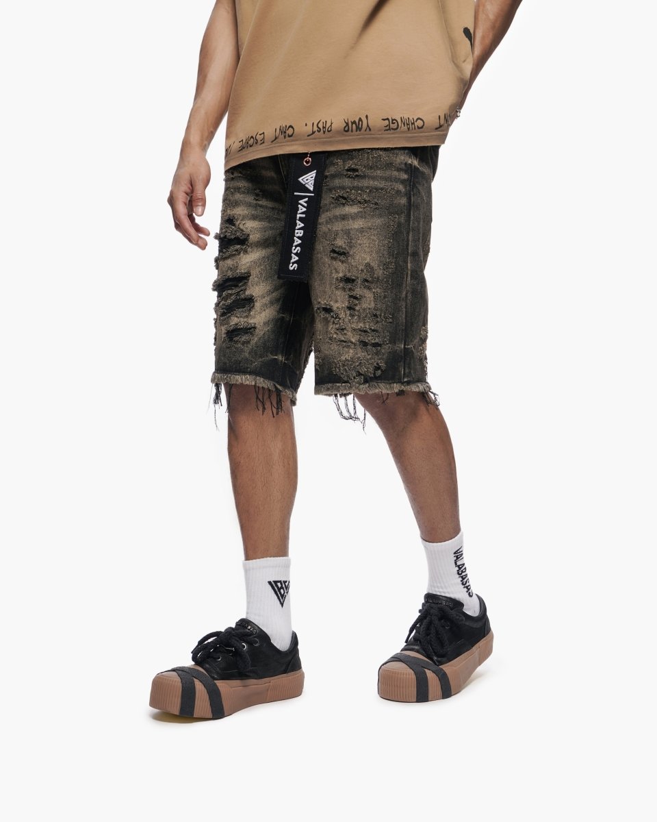 Clipped Jorts Grey Washed - Valabasas