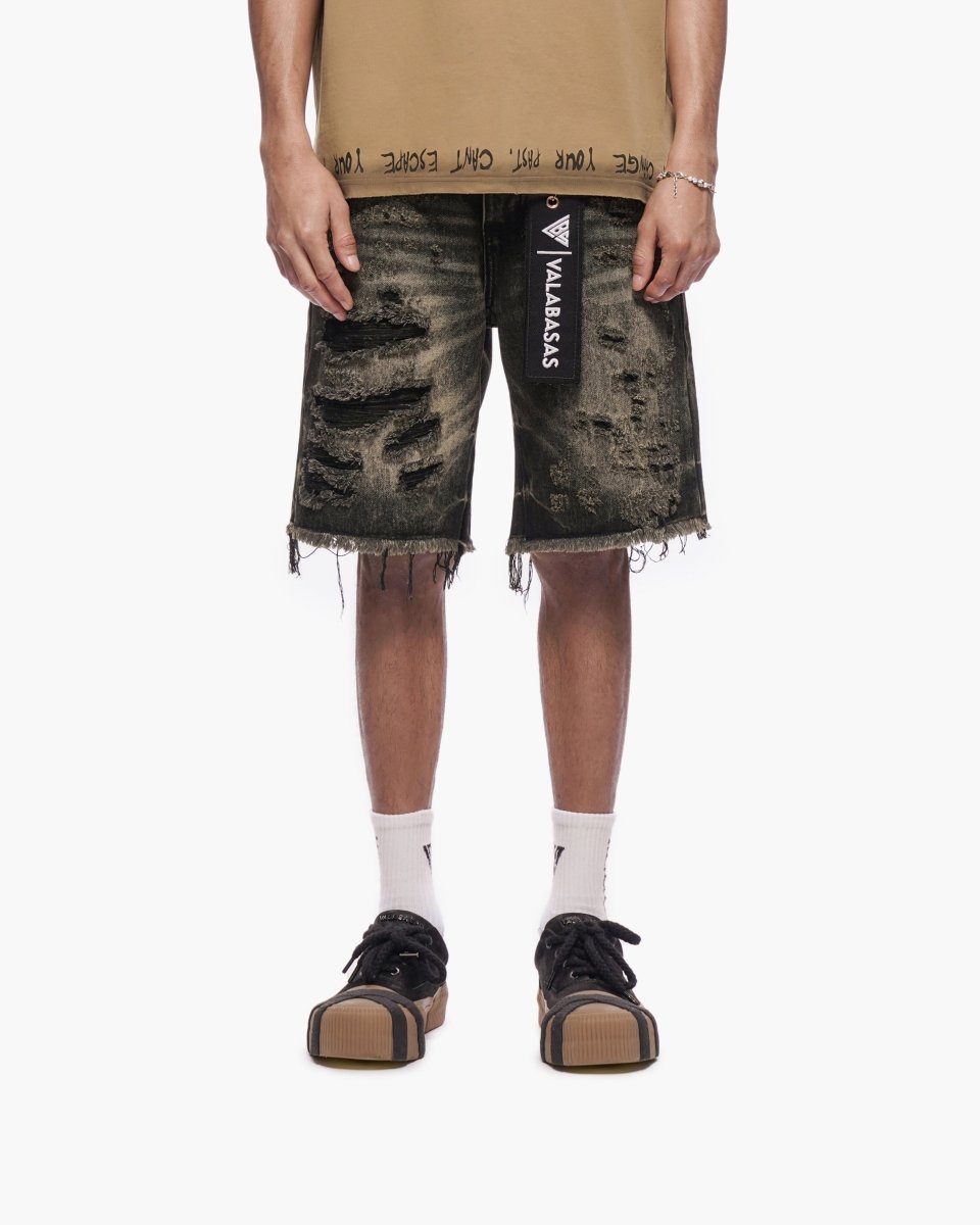 Clipped Jorts Grey Washed - Valabasas
