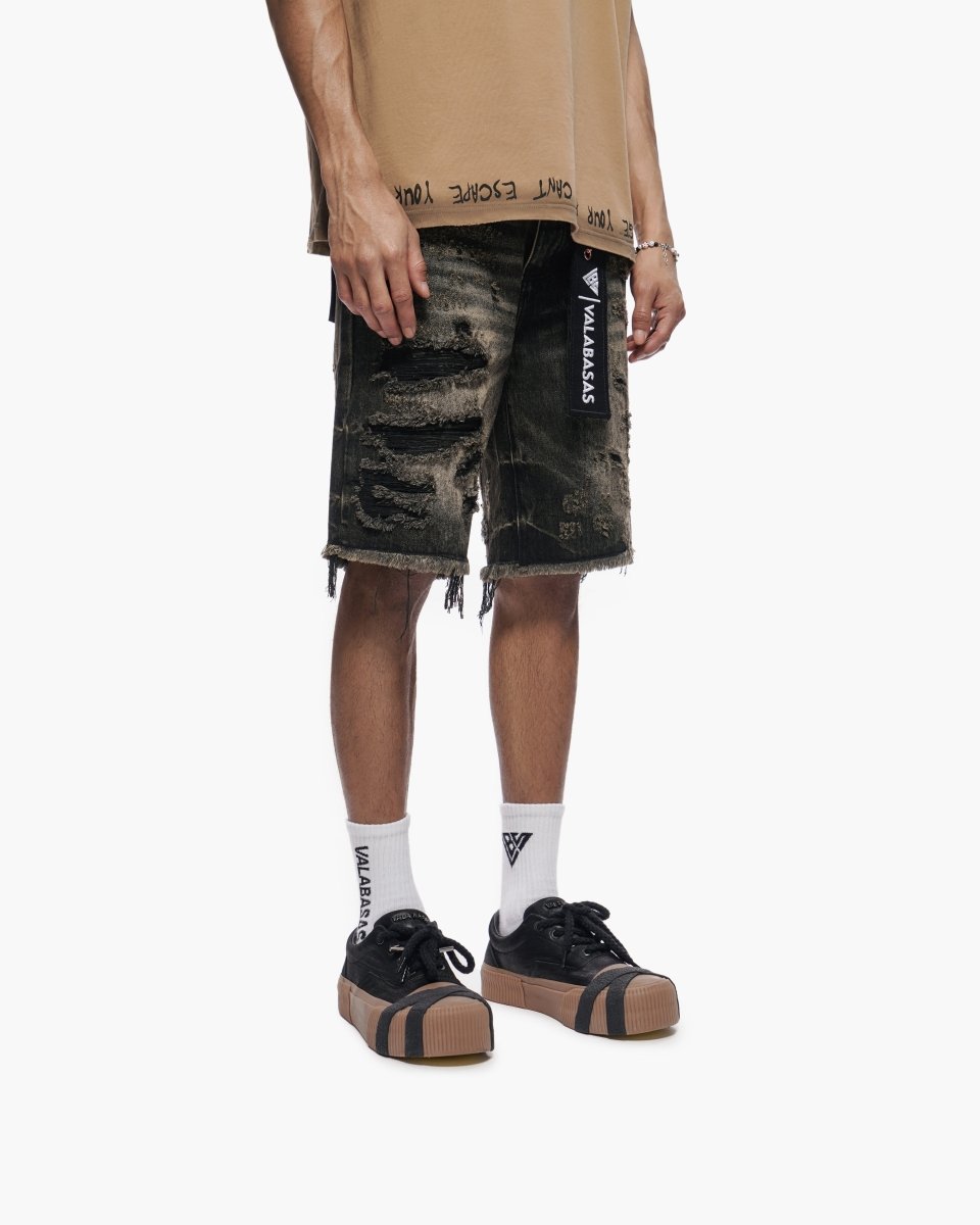 Clipped Jorts Grey Washed - Valabasas