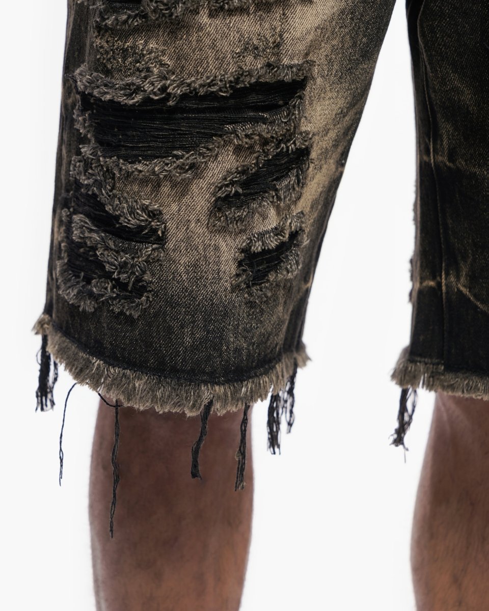Clipped Jorts Grey Washed - Valabasas