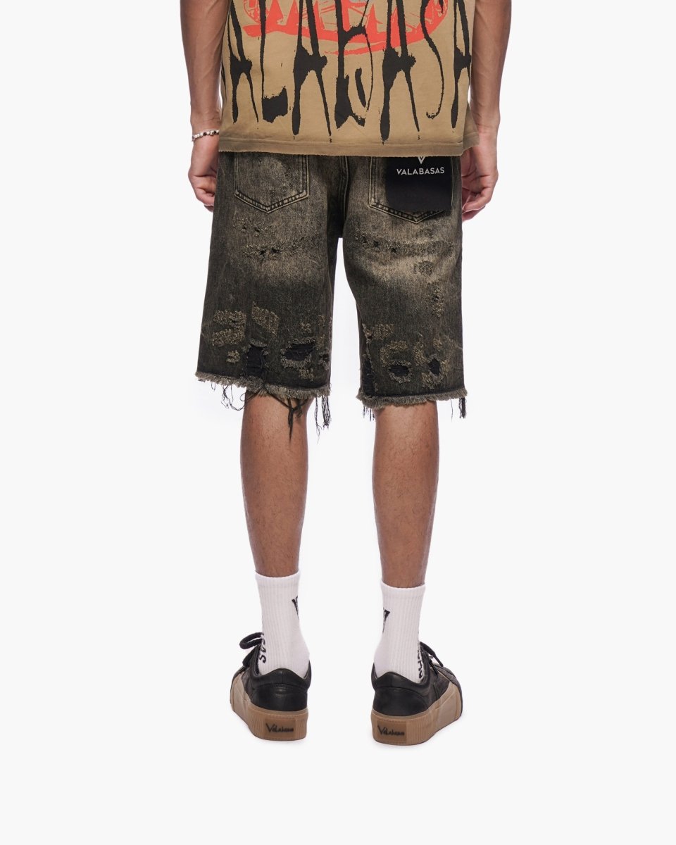 Clipped Shorts Grey Washed – Valabasas