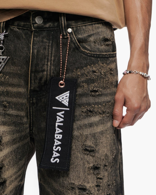 Clipped Jorts Grey Washed - Valabasas