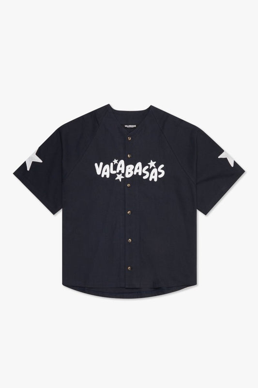 "CLOVER" BASEBALL JERSEY BLUE - Valabasas