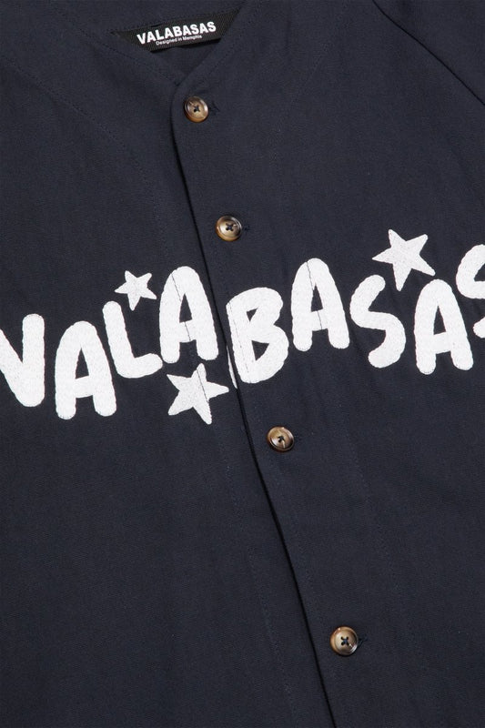 "CLOVER" BASEBALL JERSEY BLUE - Valabasas