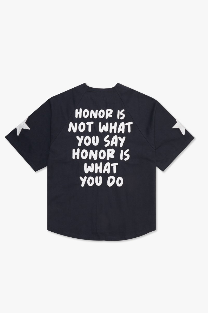 "CLOVER" BASEBALL JERSEY BLUE - Valabasas