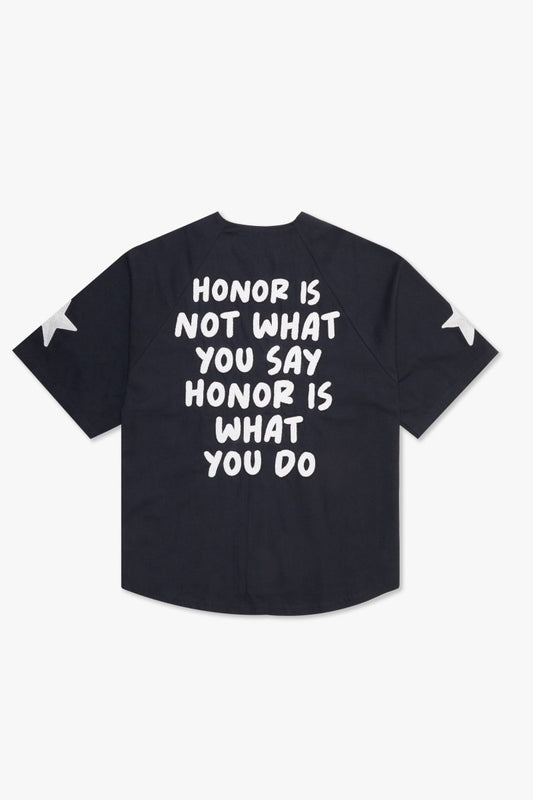 "CLOVER" BASEBALL JERSEY BLUE - Valabasas