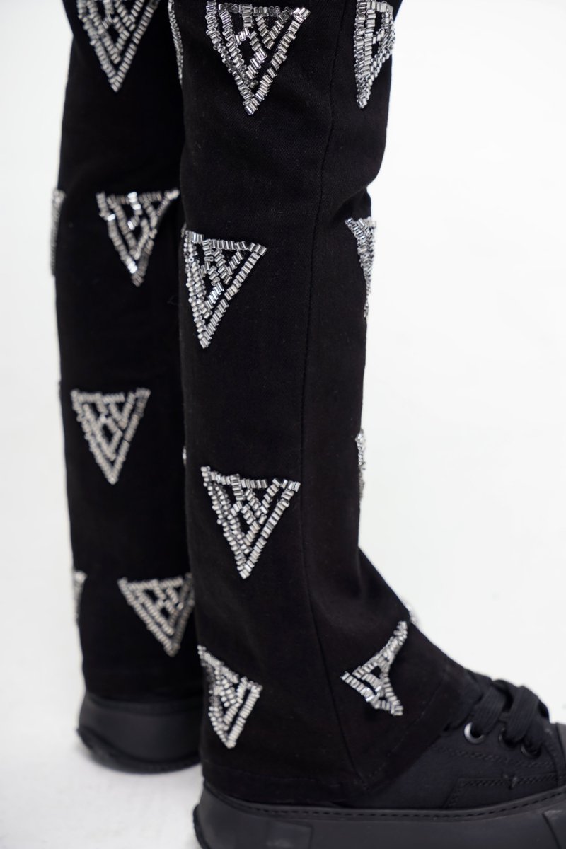 Code Kids Stacked Denim Black - Valabasas