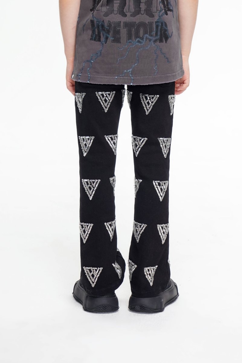 Code Kids Stacked Denim Black - Valabasas