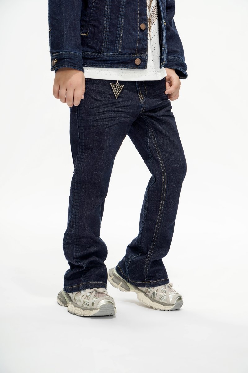 Cody Kids Indigo Blue Stacked Jeans - Valabasas