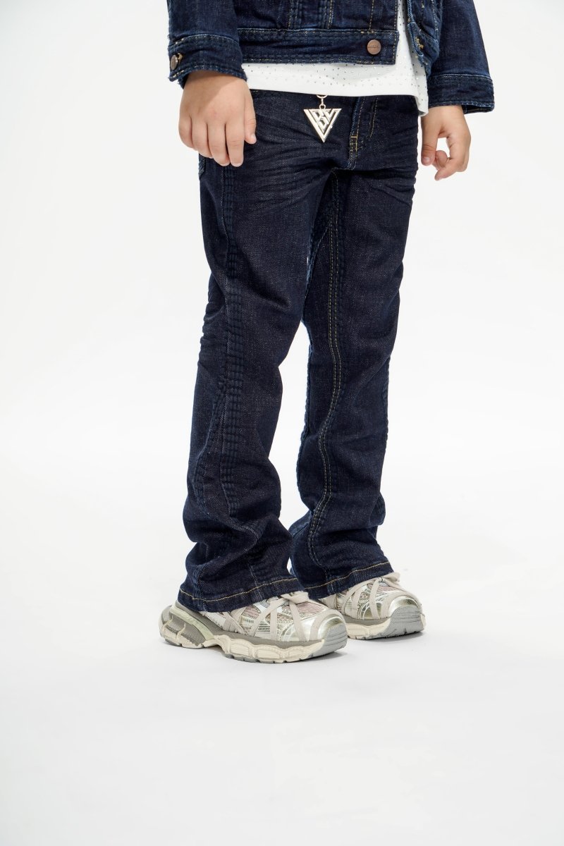 Cody Kids Indigo Blue Stacked Jeans - Valabasas